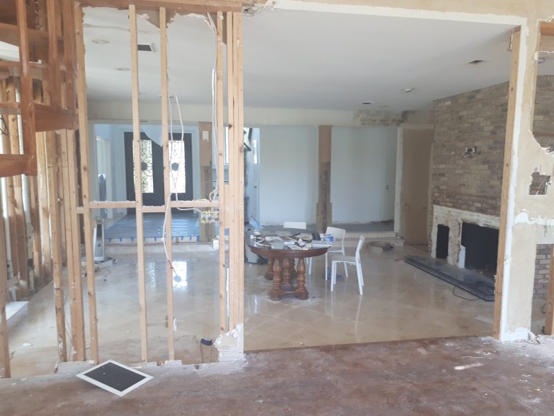 Raising The Floor of Living Room (Plano) PZ Construction Texas